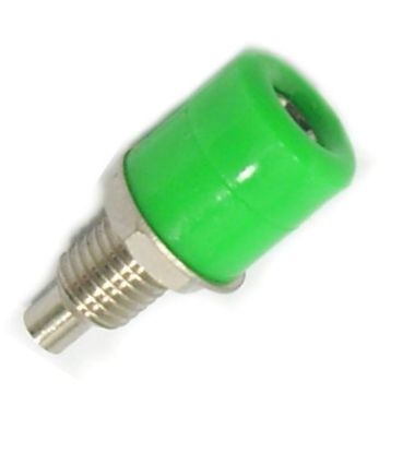 Picture of BANANA SOCKET 4mm GREEN SOLDER TL=21mm